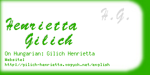 henrietta gilich business card
